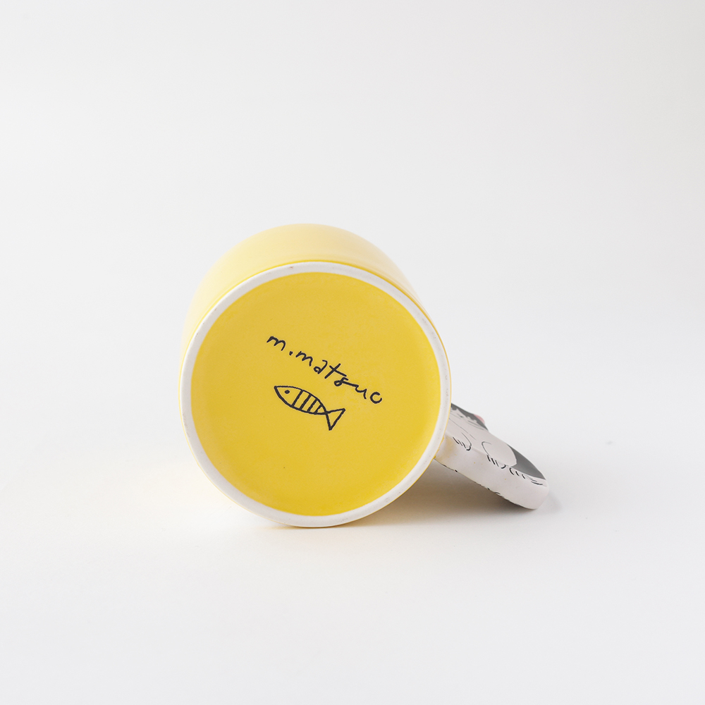 Matsuo Miyuki Cat handle mug Pepper | 8000000works | エイト